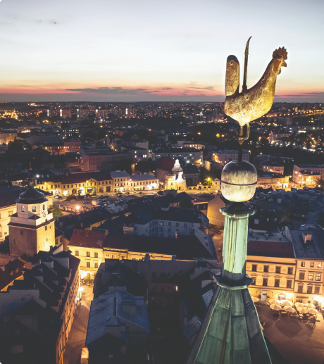 Widok na miasto Lublin